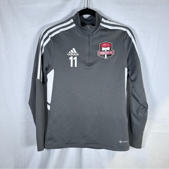 ADIDAS 1/4 ZIP SOCCER SIZE(L) - Picture 1 of 5